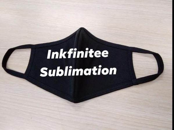 3-Ply Face Cover BLACK Made in USA NON-REFUNDABLE - Inkfinitee Sublimation
