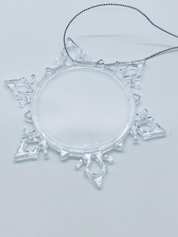 Sublimation Ornament SNOWFLAKES 3” CLEAR PLASTIC