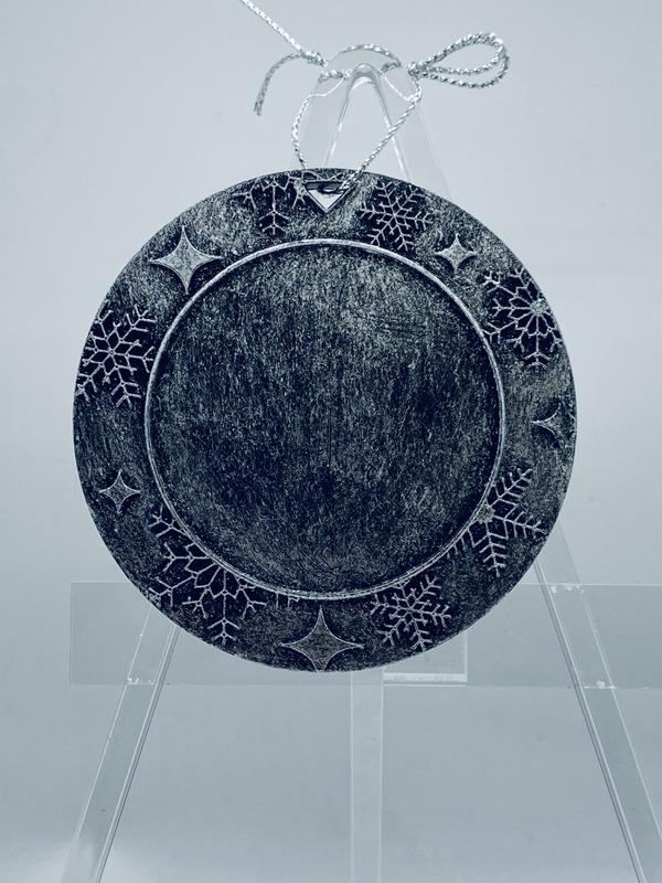 Sublimation Ornament ROUND 3” SILVER PLASTIC