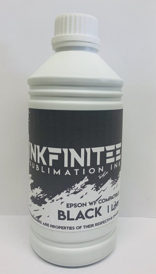 Inkfinitee Sublimation Ink BLACK 1000 ml Epson WF Printer - Inkfinitee Sublimation